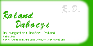 roland daboczi business card